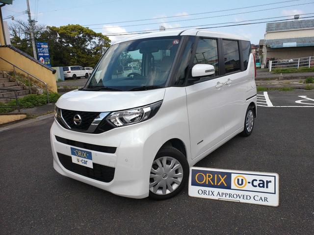 日産 ルークス Ｘ　ナビ　ＥＴＣ　バックカメラ　両側／片側電動スライドドア　助手席エアバッグ　トラクションコントロール　アイドリングストップ　衝突回避軽減ブレーキ　横滑り防止装置　ウィンカーミラー