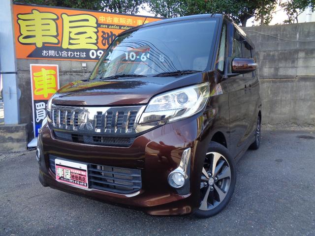 ｅＫスペースカスタム(三菱) カスタムＴ　両側電動スライドドア・Aftermarketナビ・ＴＶ・Ｂｌｕｅｔｏｏｔｈ音楽・バックカメラ・ＨＩＤライト・ＥＴＣ 中古車画像