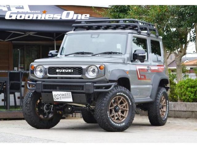 ジムニーシエラ(スズキ) ＪＣ　ＧＢ新車コンプリートカー　超軽量アルミフェザーバンパー　ワイドセンターリアラダー　ルーフバスケット　ＲＡＹＳオリジナルカラーホイール　ＢＦＧタイヤ　サイドデカール　ハイブリッジファーストサスペンション 中古車画像