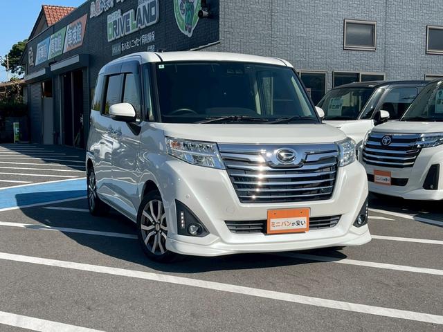 トール(ダイハツ) カスタムＧ　ターボ　ＳＡＩＩＩ　両側電動スライドドア　バックカメラ　レ−ダークルーズコントロール　衝突軽減ブレーキ　ＬＥＤヘッドランプ　オートハイビーム　禁煙車　純正１５インチアルミ　スマートキー　電動パーキングブレーキ 中古車画像