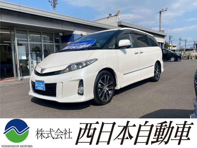 エスティマ(トヨタ) アエラス プレミアムエディション アルパインフリップダウンモニター アルパイン9インチナビ 運転席パワーシート コーナーセンサー 両側パワースライドドア バックモニター ワンオーナー ハーフレザーシート 中古車画像