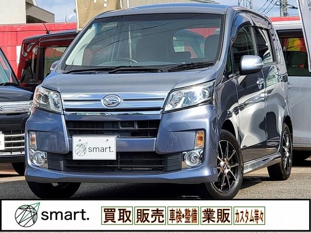 ムーヴ カスタム　Ｘ　ＳＡ　ＳＤナビ　フルセグ　Ｂｌｕｅｔｏｏｔｈ　ＤＶＤ再生　ＣＤ　ＥＴＣ　ＨＩＤ　フォグ　衝突安全ブレーキ　横滑り防止装置　アイドリングストップ　スマートキー　プッシュスタート　社外１４インチアルミ　ＡＢＳ（1枚目）