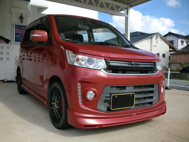 ワゴンＲスティングレー Ｔ　ターボ車　レーダーブレーキサポート　シルクブレイズＬｙｎｘフルエアロ　社外１７インチホイール　ＥＴＣ（1枚目）