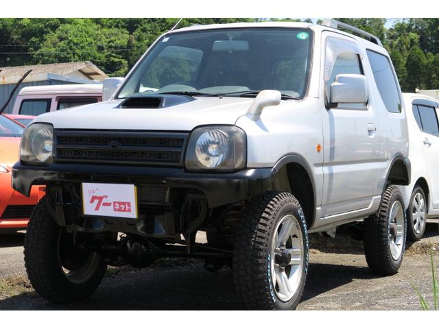 マツダ ＡＺオフロード ＸＣ　インタークーラーターボ　４ＷＤ　リフトアップ車　フロントリヤ社外バンパー　社外マフラー　ＣＤオーディオ　電動格納ミラー　純正アルミホイール