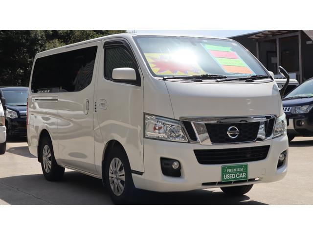 日産 ＮＶ３５０キャラバンバン ロングプレミアムＧＸターボ　ディーゼル車　バックカメラ　ＥＴＣ　Ｂｌｕｅｔｏｏｔｈ　フルセグＴＶ　ＤＶＤ再生　ＨＩＤヘッドライト　スマートキー　フロアマット　ドアバイザー　リアクーラー　リアヒーター