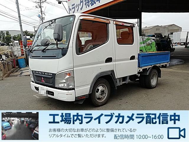 キャンター Ｗキャブ　アオリ／３方開　木　ボディ／完成車　ネタ／木　パワーステアリング　エアコン　パワーウィンドウ　エアバック　ＥＴＣ（1枚目）