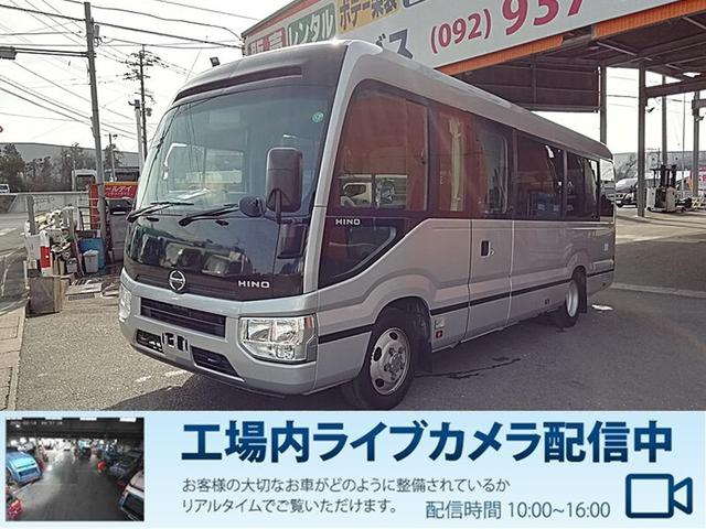 　コースター　２８人乗りマイクロバス　ＧＸ　ＡＴ車　観光仕様　内装仕様／観光　テレビ付　冷蔵庫付　クーラー方式／直　リクライニングシート　モケット　自動ドア　カーナビ付