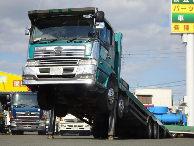 　四国車体　型式Ａ１Ｓ重機運搬車輛　ウインチ　自動歩み　オートスライダー床板＋鉄板張り　※現状積載ｔ数１１．７ｔ(1枚目)