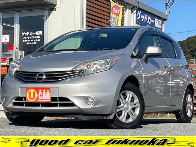 ノート(日産) Ｘ　全国対応保証付き／ナビ／ミュージックプレーヤー接続／ＬＥＤヘッドランプ／プッシュスタート／スマートキー／ユーザー買取車／ヘッドライトレベライザー／アイドリングストップ／可動式ヘッドレスト／取扱説明書／ 中古車画像