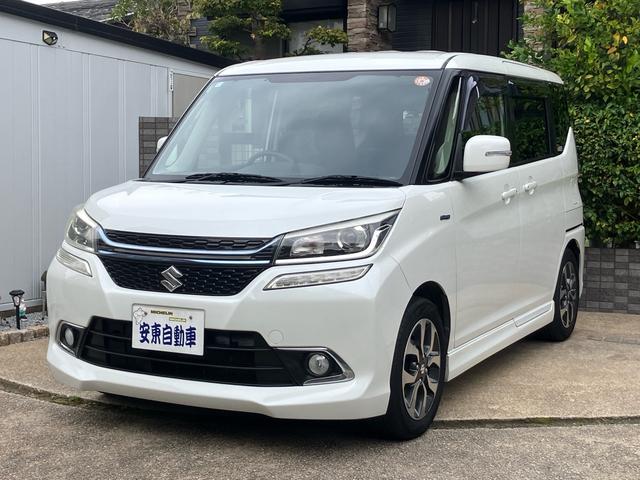 ソリオバンディット(スズキ) ハイブリッドＳＶ　左側パワースライド　メモリーナビ　Ｂｌｕｅｔｏｏｔｈ　フルセグ　バックカメラ　純正アルミホイール　スマートキー　ＬＥＤライト　フォグランプ　　ハイブリッド車 中古車画像