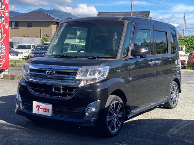 タント カスタムＲＳ　トップエディションＳＡ　ナビ地デジＴＶ　バックカメラ　スマートキー　両側電動スライドドア　パノラマオープンドア　ＥＴＣ　純正アルミ（1枚目）