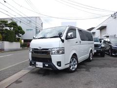 ハイエースバン スーパーGL ダークプライムII TRDスポイラー マッドフラップ プラドホイール グットイヤーナスカー TOYOTAセーフティセンス 純正ナビ フルセグ Bluetooth フロント サイド バックカメラ 全周囲カメラ ETC 中古車画像