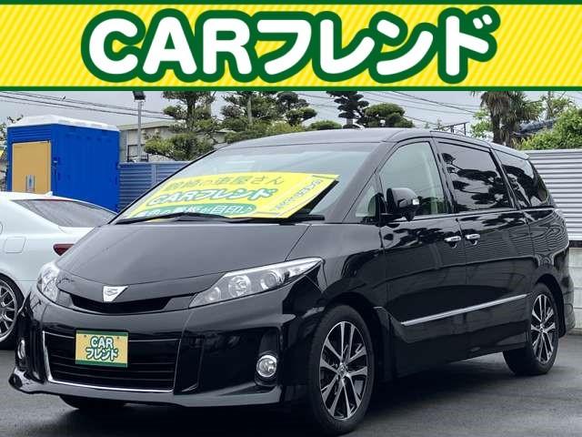 トヨタ エスティマ アエラス　プレミアムエディション　総額表示／車検２年コミ／納車点検部品代金込／ＳＤナビ／Ｂｌｕｅｔｏｏｔｈ／ＤＶＤ再生／ＴＶ／ＥＴＣ／フリップダウンモニター／両側パワースライドドア／スマートキー／ハーフレザーシート／純正アルミ