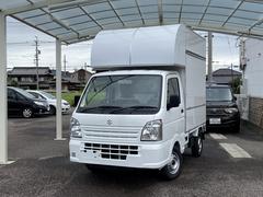 スズキ　キャリイトラック　　キッチンカー移動販売車４ＷＤ現行６型４速オートマオートライトエアコンパワステパワーウインドウキーレス左側販売口販売仕切り窓キャビン上収納戸袋新品台下冷蔵庫換気扇２００Ｌ給排水タンク８ナンバー対応可能