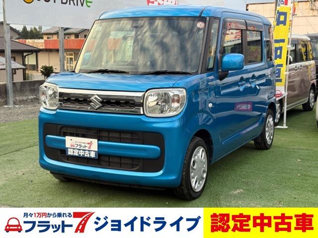 スペーシア(スズキ) ハイブリッドＸ　両側電動スライドドア　ＴＶ　クリアランスソナー　レーンアシスト　衝突被害軽減システム　オートライト　スマートキー　アイドリングストップ　電動格納ミラー　シートヒーター　ベンチシート　ＣＶＴ 中古車画像