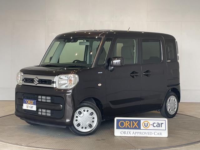 スペーシア ハイブリッドＸ　ＤＣＢＳ　レーンキープ　Ｐセンサー　Ｉストップ　両側パワスラ　スマートキー　Ｐスタート　ＡＡＣ　運転席シートヒーター　電格ミラー　オートライト　社外ナビ　ＢＴオーディオ　ＣＤ　ＤＶＤ　バックカメラ（1枚目）
