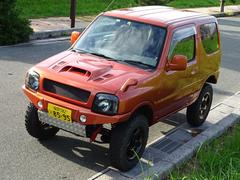 スズキ　ジムニー　ランドベンチャー　車検７年６月迄　オレンジメタリック全塗装　リフトアップ