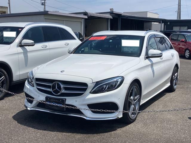 Ｃ２２０ｄ　ステーションワゴン　スポーツ　衝突被害軽減ブレーキサポート　本革パワーシート　シートヒーター　パワーバックドア　ナビ　バックカメラ　Ｂｌｕｅｔｏｏｔｈ　フルセグ　ＡＭＧアルミ　ドライブレコーダー　ＥＴＣ　エンジンプッシュスタート(1枚目)