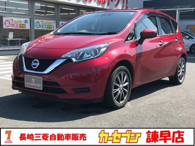 日産 ノート Ｘ　コーナーソナー　ＡＵＸ　ＤＶＤプレーヤー　プッシュスタートスマートキー　ＩＳＳ　ＷＳＲＳ　横滑防止装置　イモビ　レーンキープ　地デジフルセグＴＶ　キーレス　ＥＴＣ　オートエアコン　ＡＢＳ　ナビＴＶ