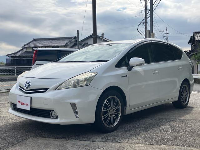 プリウスアルファ(トヨタ) Ｓ　Ｌセレクション　ナビ　テレビ　バックカメラ　アイドリングストップ　スマートキー　プッシュスタート　ＥＴＣ　オートライト　Ｂｌｕｅｔｏｏｔｈ接続　Aftermarketアルミ 中古車画像