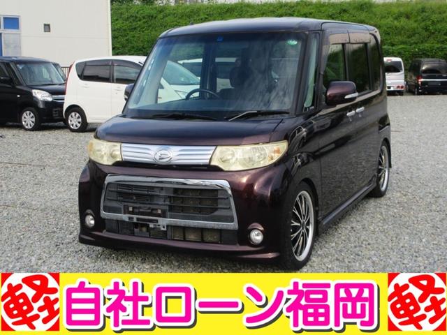 タント カスタムＸ　／ナビ／ＤＶＤ再生／電動スライド・ドア／スマートキー／アルミホイール／ＨＩＤライト／ローダウン／盗難防止／ウィンカーミラー／車検整備付き（1枚目）