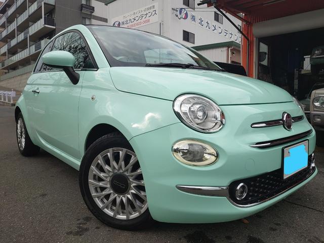 ５００(フィアット) ツインエア　ラウンジ　ガラスルーフ　チェック柄シート　デジタルインナーミラー　前後ドラレコ　バックカメラ　純正１５ＡＷ 中古車画像