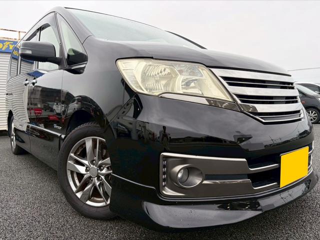 セレナ(日産) ライダー ブラックライン S−ハイブリッド 集中ドアロック Bluetooth対応ナビ DVD ETC バックカメラ 両側電動スライドドア クルーズコントロール ドライブレコーダー Aftermarketアルミ 中古車画像