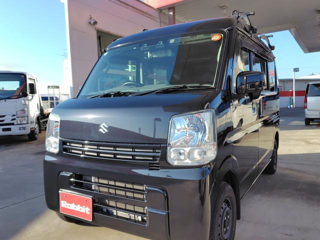 エブリイ(スズキ) ジョインターボ　ＥＴＣ　両側スライドドア　ＴＶ　クリアランスソナー　レーンアシスト　衝突被害軽減システム　オートライト　キーレスエントリー　電動格納ミラー　ＡＴ　盗難防止システム　ＡＢＳ　ＥＳＣ　ＣＤ　衝突安全ボディ 中古車画像