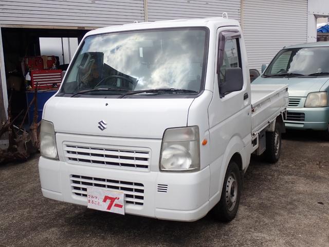 ＫＣエアコン・パワステ　車検令和８年８月　４ＷＤ　軽トラック　　５速ミッション車　エアコン　パワーステアリング　荷台ゴムマット　積載量３５０Ｋｇ　取扱説明書　整備点検記録簿