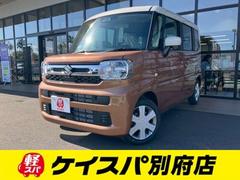 スペーシア ハイブリッドX 両側電動スライドドア クリアランスソナー 衝突被害軽減システム オートライト LEDヘッドランプ スマートキー アイドリングストップ 電動格納ミラー シートヒーター ベンチシート CVT 中古車画像