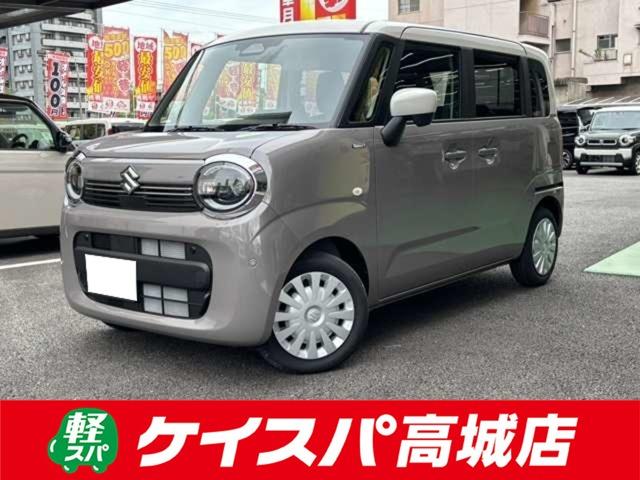 ワゴンＲスマイル ハイブリッドＳ　両側スライド・片側電動　クリアランスソナー　オートクルーズコントロール　レーンアシスト　衝突被害軽減システム　オートライト　ＬＥＤヘッドランプ　スマートキー　アイドリングストップ　電動格納ミラー（1枚目）