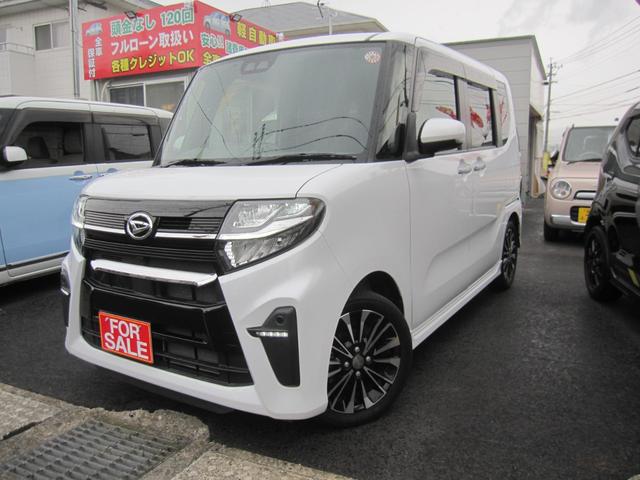 ダイハツ タント カスタムＲＳ　ワンオーナー禁煙車ナビＴＶ両側パワードアバツクカメラｌＥＤライトプツシュスターターアイドリングストツプスマートキーＥＴＣスマートキー軽減ブレーキオートライト