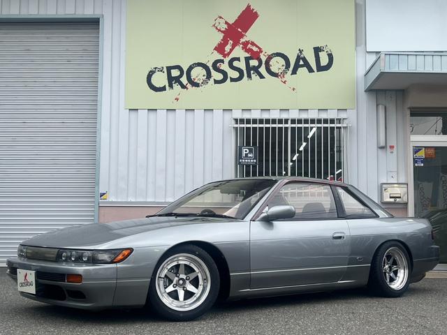 シルビア Ｋ’ｓクラブセレクションスーパーハイキャスＰ　新品フルタップ車高調　ロンシャン　１５インチアルミホイール　新品タイヤ装着　全塗装済車両　サンルーフ　社外マフラー　レカロシート　社外ステアリング（1枚目）
