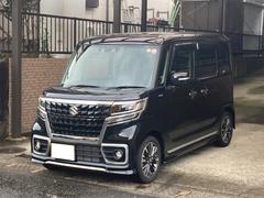 スズキ　スペーシアカスタム　ハイブリッドＸＳターボ　ワンオーナー車　全方位モニター付メモリーナビ地デジ　両側電動スライドドア