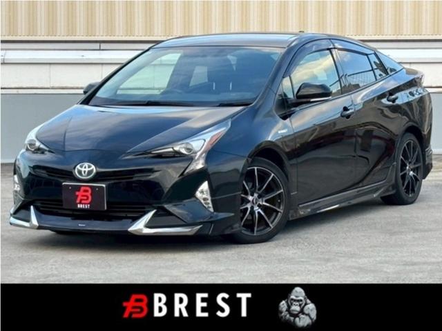 プリウス Ｓ　ＭＯＤＥＬＬＩＳＴＡ（モデリスタ）フルエアロ／ＬＥＤヘッドライト／純正ナビ／Ｂｌｕｅｔｏｏｔｈ／フルセグＴＶ／バックモニター／ＷｅｄｓＳｐｏｒｔ（ウェッズスポーツ）１７インチＡＷ（1枚目）