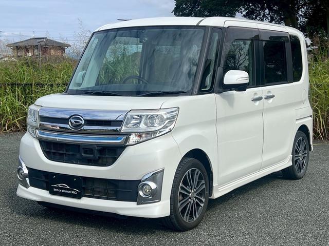 タント カスタムＲＳ　ＳＡ　ナビ・フルセグ・ＥＴＣ・ドラレコ・両側パワスラ・イージークローザー・オートエアコン・電格ミラー・ステリモ・オートヘッドライト・スマートキー・アルミホイール・衝突防止センサー・横滑り防止装置（1枚目）