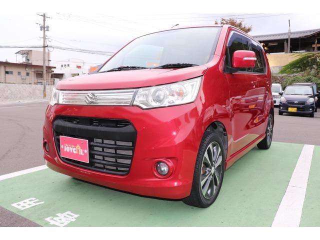 ワゴンＲスティングレー(スズキ) Ｔ　ターボ車　走行６００００ｋｍ　ナビ地デジＴＶ　パドルシフト付ＣＶＴ　スマートキー　プッシュスターター　ＨＩＤヘッドライト　純正エアロ　純正アルミホイール　アイドリングストップ 中古車画像