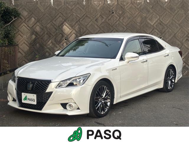 クラウンハイブリッド(トヨタ) アスリートＳ　ＯＰ１８インチアルミ　全周囲カメラ　アドバンストパッケージ　メーカーナビ　フルセグ　衝突軽減　レーダークルーズ　インテリジェントクリアランスソナー　ＨＩＤ　シートヒーター　ＥＴＣ　禁煙　ブルートゥース 中古車画像