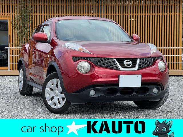 ジューク(日産) １５ＲＸ　タイプＶ　ＥＴＣ　バックカメラ　プッシュスタート　スマートキー　オートエアコン　オートライト　レベライザー４段階　取扱説明書　電動格納ドアミラー　スペアタイヤ　スペアキー　フロントフォグ 中古車画像