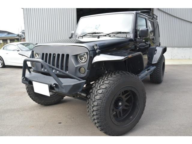 ジープ・ラングラー(ジープ) ＪＫ　ステアリングスイッチ　AftermarketＨＤＤナビ　ヒッチメンバー　ルーフキャリア　オートエアコン 中古車画像