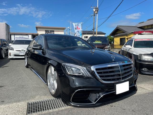 Ｓ５５０ロング　ＡＭＧライン　後期Ｓ６３仕様　エアーメクスト新品エアサス　アライメント調整済み　ロリンザー２１ＡＷ　ＡＭＧスタイル４本出しノーマルマフラー　Ｓ６３バンパー　パワートランク　ダブルサンルーフ