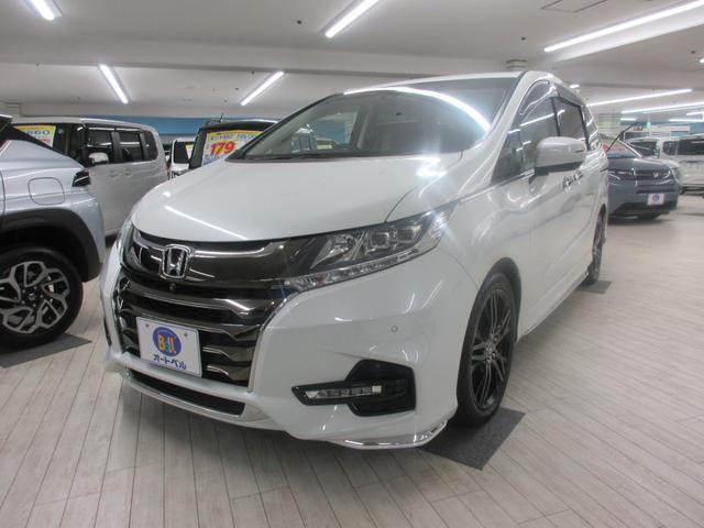 オデッセイ(ホンダ) アブソルート・ＥＸホンダセンシング　９インチナビ　フルセグ　ＣＤ　ＤＶＤ　バックカメラ　サイドカメラ　フロントカメラ　全方位カメラ　ＬＥＤヘッドライト　コーナーセンサー　シートヒーター　アイドリングストップ　両側電動スライドドア 中古車画像