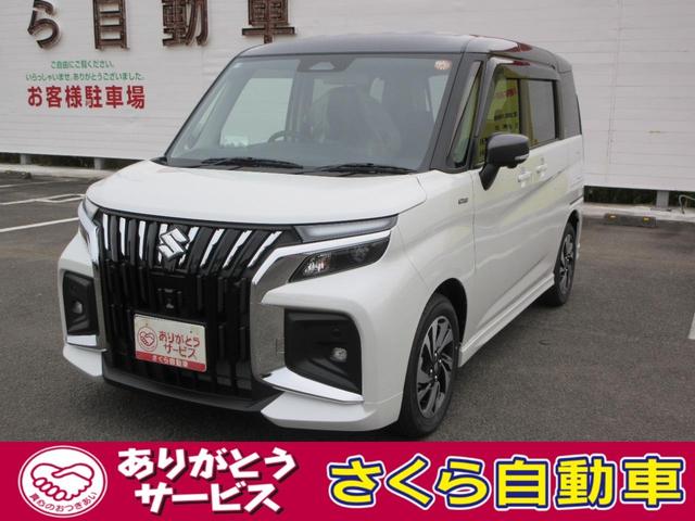 ソリオバンディット(スズキ) ハイブリッドＭＶ　ヘッドアップディスプレイ　全方位モニター付ナビＴＶ　ロールサンシェード　ステアリングオーディオスイッチ　スリムサーキュレーター　シートヒーター　スズキコネクト対応通信機器　純正アルミホイール 中古車画像