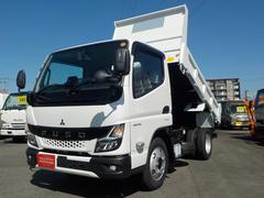 キャンター  3tダンプ 全低床強化 新明和 5MT ターボ 衝突軽減ブレーキ 横滑り防止 バックカメラ 障害物センサー スマートキー キーレス フロントフォグランプ 三方開 後輪ダブル 中古車画像