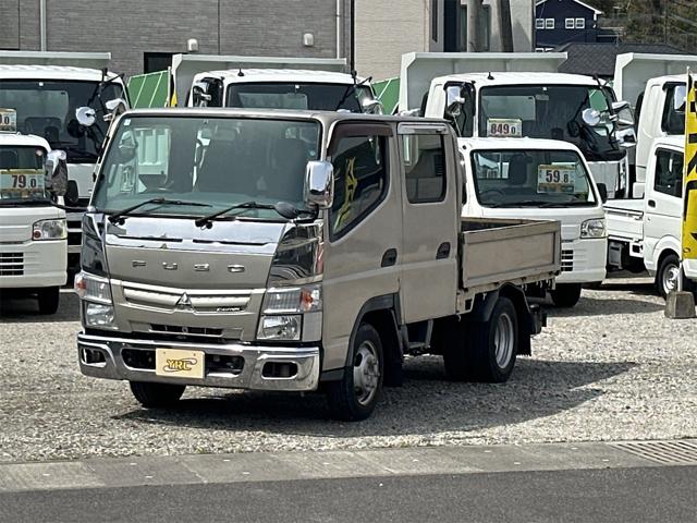 キャンター(三菱) Ｗキャブロング全低床　積載量１５００ｋｇ　長さ４６９ｃｍ　幅１６９ｃｍ　高さ１９７ｃｍ荷室長さ２１０ｃｍ　荷室幅１６０ｃｍ　６人乗り 中古車画像