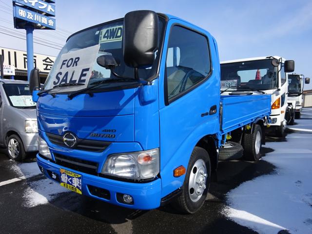 日野 デュトロ４ｗｄ ２ｔ 平ボディー ターボ ５速ｍｔ ａｉｒｌｏｏｐの中古車 車体価格239 8万円 12 平成24 年式 走行8 9万キロ 車体色ブルー 宮城県登米市迫町新田字大形７４ １ 有 及川商会 働く車専門店の在庫 グーネット中古車