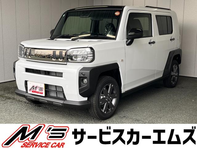 タフト Ｇ　ダーククロムベンチャー　届出済未使用車　４ＷＤ　クルコン　オートライト　オートハイビーム　ＬＥＤライト　クリアランスソナー　レーンアシスト　衝突被害軽減ブレーキ　ＵＳＢ充電　ムーンルーフ　バックカメラ（1枚目）