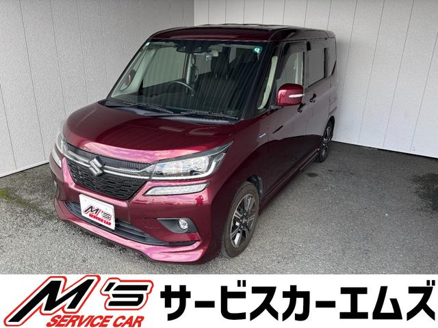 ソリオバンディット(スズキ) ハイブリッドMV 4WD 前方ドラレコ メモリーナビ フルセグTV バックカメラ ETC 衝突被害軽減ブレーキ シートヒーター クルコン クリアランスソナー レーンアシスト パドルシフト フォグランプ BT接続 中古車画像