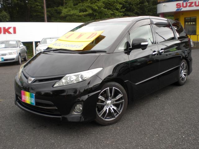 トヨタ エスティマ アエラス 3.5L 8人乗り 4WD ナビ 後席