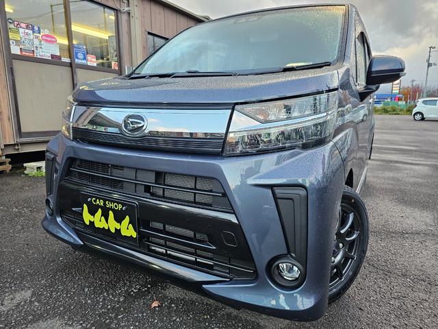 ムーヴ(ダイハツ) カスタム　Ｘリミテッド　ＳＡＩＩＩ　４ＷＤ車検９年１１月・新品国産スタッドレスタイヤ新品アルミAftermarketナビブルートゥースAftermarketバックカメラ新品国産夏タイヤAftermarketアルミ純正ＬＥＤヘッドライト衝突軽減ブレーキ横滑り防止スマートキーＡＢＳ取説・記録簿 中古車画像